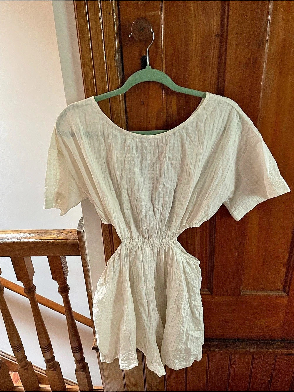 Madewell Mini Romper in White Size Medium